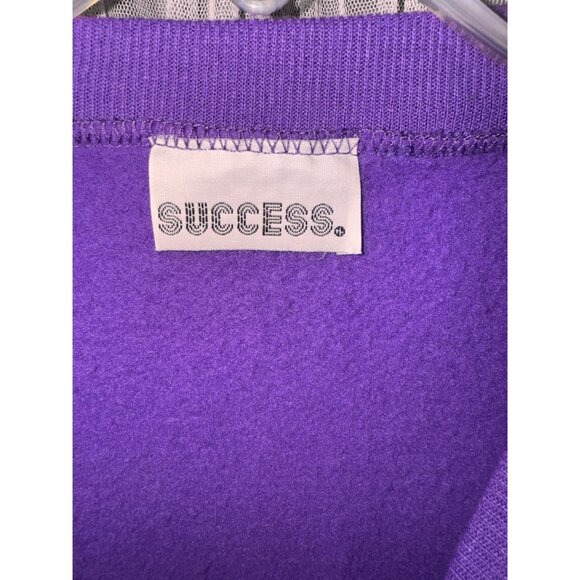 Oversized XXL vintage all over graphic Purple Cat Print Sweatshirt glitter - Picture 6 of 7